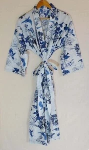 Albornoz kimono de algodón indio para cubrir la playa vestido envolvente de noche ropa de dormir batas - Imagen 1 de 8