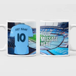 Personalised Manchester City Mug 2024 2025 Home Mug Football Fan Personalised - Picture 1 of 38