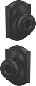Schlage Georgian Keyed Entry Door Knob with Camelot Trim F51A GEO CAM - Picture 1 of 8