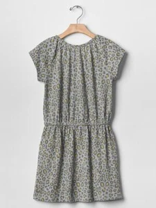 NWT GAP Kids Tropic Adventure Cheetah Print Raglan T-Shirt Dress S 6/7 NEW - Picture 1 of 2