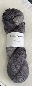SQUOOSH FIBERARTS Ultra Worsted YARN 100% SW Merino 215 Yds STEEL Grays NEW - Picture 1 of 6