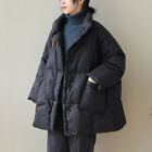 Womens Stand Collar Winter Warm Casual Outwear Coat Oversize Loose Down Jacket