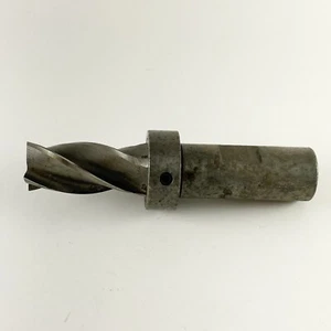 Vintage 1 Zoll 4-Flötenschnitt Schaftfräser Markenlos Gehärteter Stahl mit Manschette Gesamtlänge 5 Zoll - Bild 1 von 7