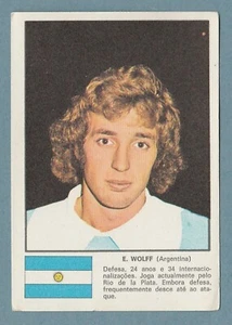 Vintage Portugese 1974 World Cup Stamp Sticker - Enrique Wolff - Argentina - Picture 1 of 1