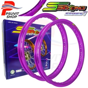 Aluminium Series7 Motorcycle Wheel Rim 140x17 36 Holes Smooth Edge(1 Pair)Purple - Picture 1 of 6