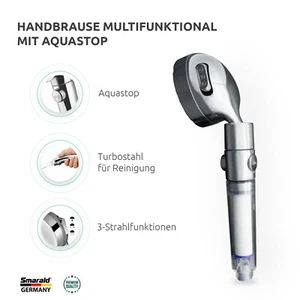 Cabezal de ducha de mano 360° filtro de ducha intercambiable multifuncional Aquastop NUEVO - Imagen 1 de 18