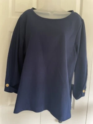 Liz Claiborne XXLarge Dressed Up Sweatshirt Blue -American Navy - Image 1 of 4