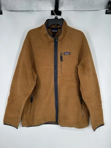 Patagonia Retro Pile Fleece Jacket 22801 Sherpa Full Zip Up Brown Mens XXL - Picture 1 of 7