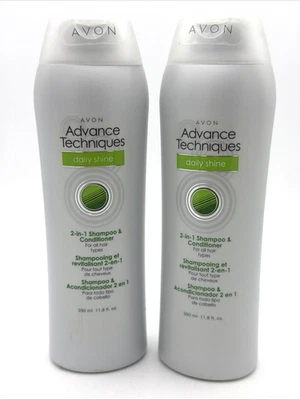 Set of 2 Avon Advance Techniques Daily Shine 2 In 1 Shampoo/Conditioner All Hair - Image 1 of 2