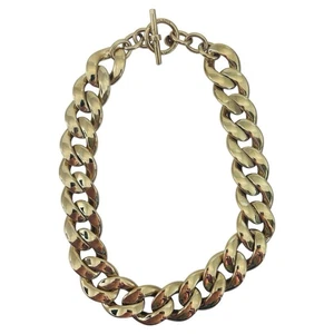 Michael Kors MK Chain Gold Tone Chunky Toggle Necklace 18 inches - Picture 1 of 6