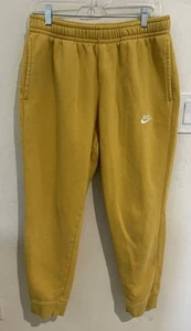 Pantalones deportivos Nike de vellón para hombre talla L amarillos BV2671 761 con logotipo - Imagen 1 de 9