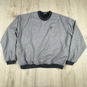 Vintage Ashworth Windbreaker Pullover Sweater Herren XXL grau USA Made Taschen Golf - Bild 1 von 13