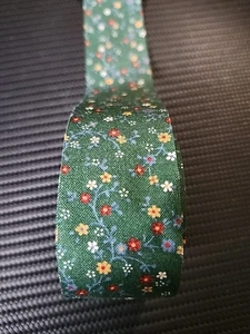 Vintage COUNTRYTIME  Cloth Ribbon Water RESISTANT 1.5"  Wide 6+ Yards Green  - Picture 1 of 6