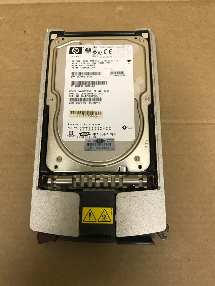 HP 72GB 10K ULTRA320 3.5'' Hard Drive 286714-B22  404709-001 - Image 1 of 1