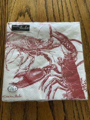SUS SERVILLETAS DE ALMUERZO DE LANGOSTA DE ESTUDIO CASKATA - CANTIDAD 20 - 3 CAPAS - 13” X 13” - NUEVAS Foto 1 de 4