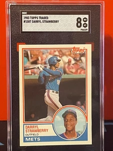 1983 Topps Traded - Darryl Strawberry #108T 2 Star Back (RC) SGC 8 - Bild 1 von 2
