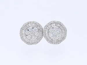 Pendientes Top Price Pendientes 1,18 ct. Diamantes brillantes oro blanco 750 nuevos - Imagen 1 de 6