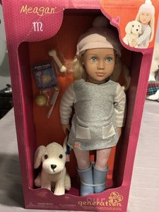 OUR GENERATION MEAGAN 18" FASHIONABLE DOLL & PET Set - Picture 1 of 2