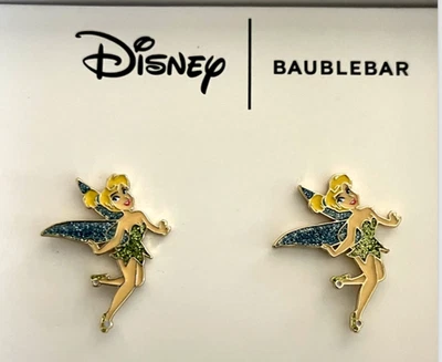 Nuevos Pendientes Disney × BaubleBar Tinker Bell Peter Pan Nuevos en Caja Foto 1 de 4