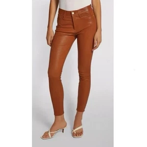 Frame Le Skinny de Jeanne Lederhose cognac braun 100% Lammleder Gr. 25 NEU - Bild 1 von 15