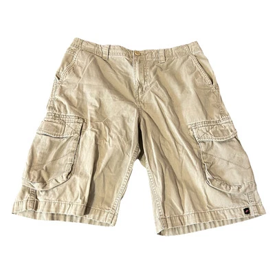 Tony Hawk Cargo Shorts Men Size 32 Tan Khaki 32x11 Skateboarding Casual Cotton Foto 1 de 4