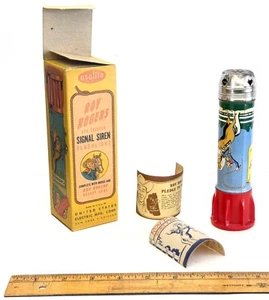 Vintage Roy Rogers Signal Siren Flashlight w/ Original Box (Circa 1950's) - Picture 1 of 10
