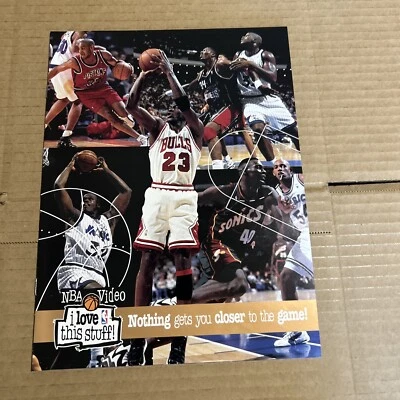 Nba Video 5 Page Michael Jordan Shaquille O'neal Ad FLYER 1996 - Image 1 of 3