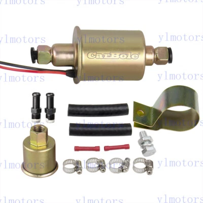 12V Universal Electric Fuel Pump Inline 5-9PSI Low Pressure GAS Diesel E8016S US Foto 1 de 4