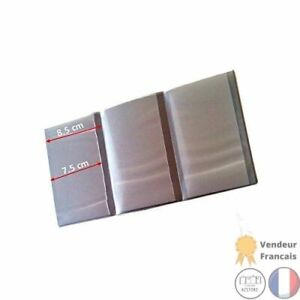 Pochette Etui PVC Porte Carte Grise Protege Document Auto Gris Anthracite Solide