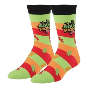 NEW Sour Patch Kids Print Fun Candy Food Novelty Crew Socks Men’s Size 6-12 - Picture 1 of 5
