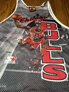 Vintage 80’s Michael Jordan Chicago Bulls Hot Starter Jersey Size L Made In USA - Picture 1 of 15