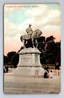 Exeter-England, General Buller&#39;s Statue, Antique, Vintage Souvenir Postcard