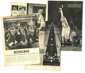 1948 Articolo Bowling Emozioni Tecniche Tornei Camicie Foto 7 Pagine Vintage - Foto 1 di 5