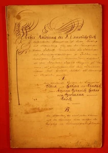 Dreseden/Kamenz 1843 contrato de sustitución con documento de certificación entre 46 partes - Imagen 1 de 11