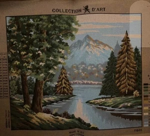 Printed needlepoint Canvas  50x60 Cm River  Canvas Only Rto - Picture 1 of 1