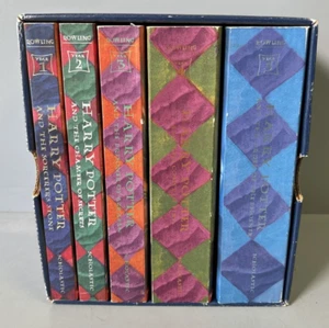 Harry Potter Jahre 1-5 fünf Bücher Box Set J.K. Rowling 1999 2000 gebraucht lesen - Bild 1 von 24