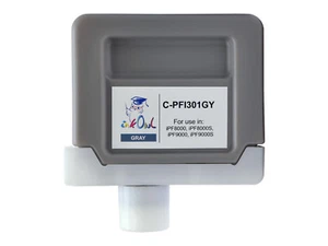 InkOwl 330ml Compatible Cartridge for CANON PFI-301GY GRAY iPF8000 iPF9000 - Picture 1 of 1