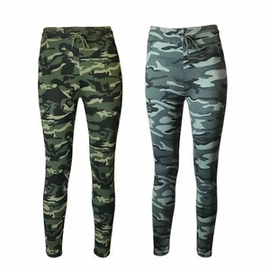 NUEVOS PANTALONES ELÁSTICOS INFORMALES DE MUJER CARGO COMBATE ELÁSTICOS DE CALCE DELGADO DEPORTE CORREDORES - Imagen 1 de 10