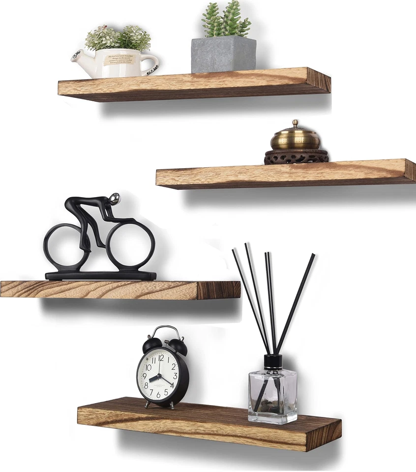 Wood Floating Shelves for Wall Wooden Wall Shelves for 17INCH Light Brown