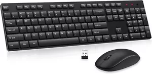 Wireless Keyboard and Mouse, Ergonomic Tilt Angle, Noise Reduction by Edjo - Picture 1 of 5