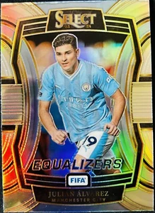 2023-24 Panini Select FIFA Julian Alvarez Equalizers Silver #21 Manchester City - Picture 1 of 2