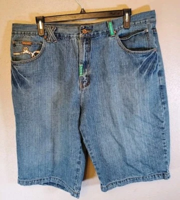 LR Geans By LRG Men's Denim Shorts Size 42 Embroidered Pockets - Image 1 of 4