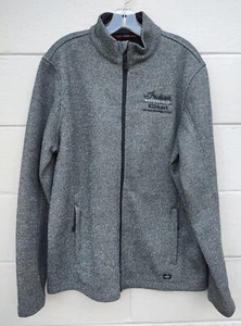 OGIO Indian Motorcycle Gray Sweater Jacket Fleece Lined Size L - Picture 1 of 6