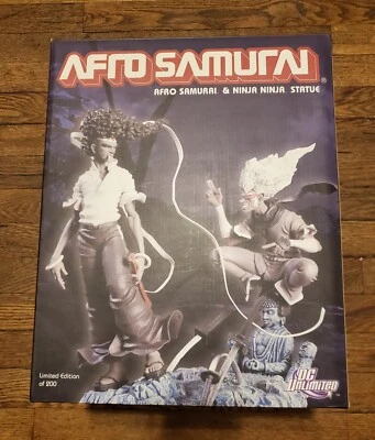 Afro Samurai & Ninja Ninja Statue # 86/ 200 Made DC Unlimited Brand New - Image 1 of 4