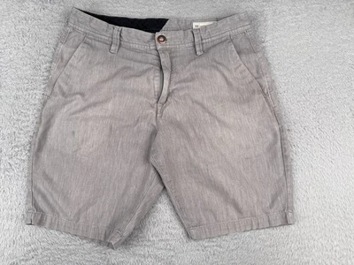Volcom Shorts Men 32 Gray Cotton Blend Twill Skate Skateboard Beach Chino 32x10 - Image 1 of 4