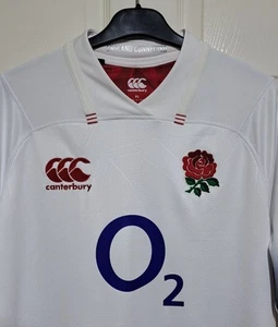 Camisa de rugby Canterbury Inglaterra 2017-18 para hombre talla XL blanca manga corta Vapodri  - Imagen 1 de 16