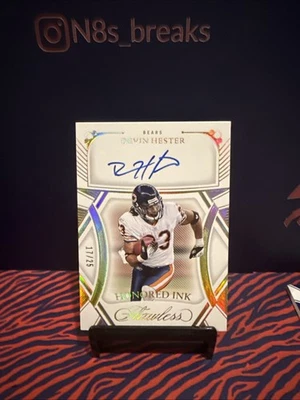 2024 Panini Flawless DEVIN HESTER AUTO HONORED INK GOLD #d /25 BEARS HOF - Image 1 of 3