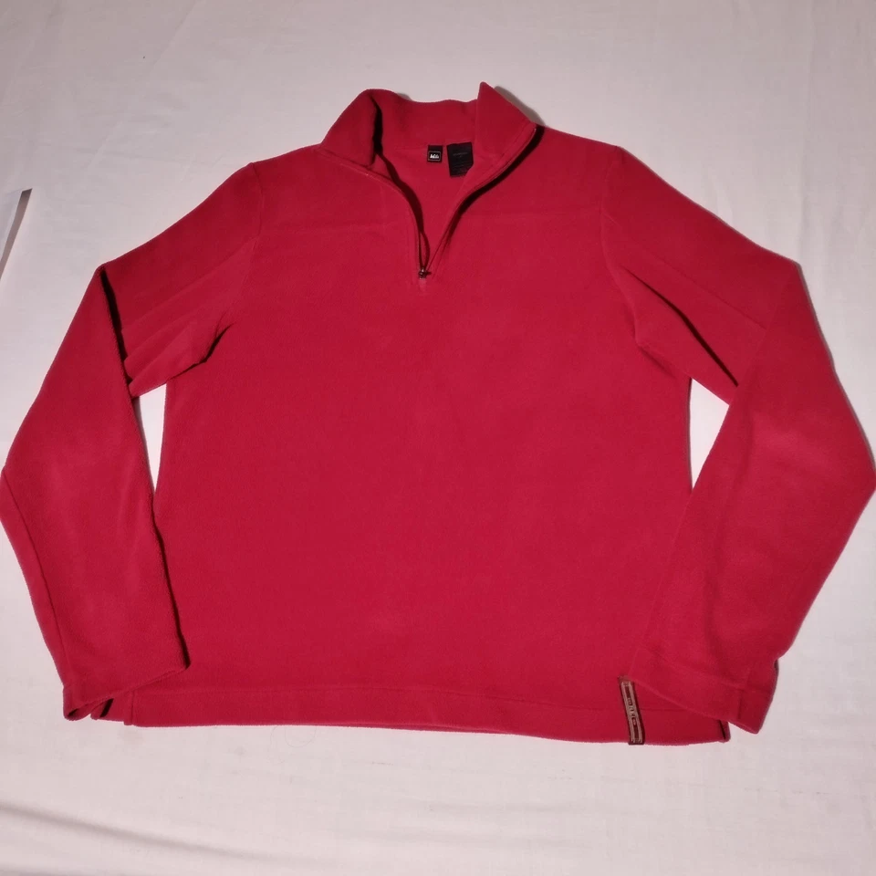 Женский красный пуловер REI из полиэстера на молнии 1/4 - маленький - Изображение 1 из 4