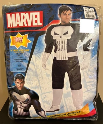 Mens Marvel Punisher Muscle Costume Adult Plus 48 - 52 Quilted New Fast Ship - Image 1 of 4