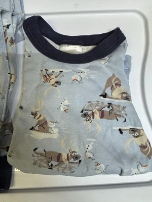 Hanna Andersson Disney Frozen Pajamas Size 6-7 120cm Long Sleeve Olaf And Sven - Image 1 of 4